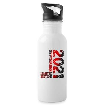 2021 Septembre Edition Limitée Décoration 2ème Anniversaire - Gourde avec paille intégrée - blanc - Droite