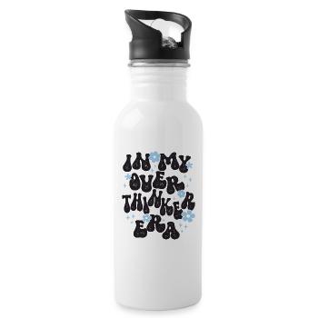 In My Overthinker Era Overthink - Trinkflasche mit integriertem Trinkhalm - Weiß - Rechts