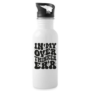 In My Overthinker Era Overthink - Trinkflasche mit integriertem Trinkhalm - Weiß - Rechts