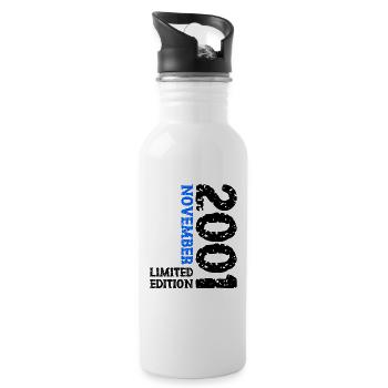 2001 November Limited Edition 22nd Birthday Decoration - Water bottle with straw - white - Right
