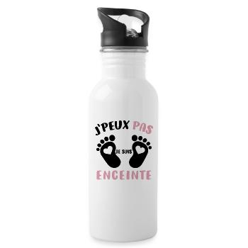 Cadeau Drôle Future Maman Annonce Grossesse - Gourde avec paille intégrée - blanc - Droite