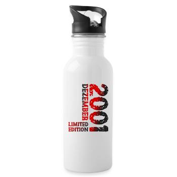 2001 December Limited Edition 22nd Birthday Decoration - Water bottle with straw - white - Right