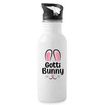 Gotti Bunny Beschts Gotti Taufpatin Schweiz Taufe - Trinkflasche mit integriertem Trinkhalm - Weiß - Rechts