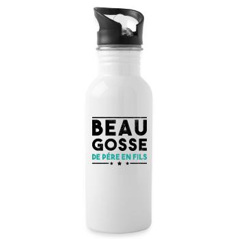 Beau Gosse De Père En Fils - Gourde avec paille intégrée - blanc - Droite