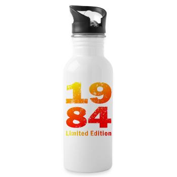 Anniversaire né en 1984 édition limitée - Gourde avec paille intégrée - blanc - Droite