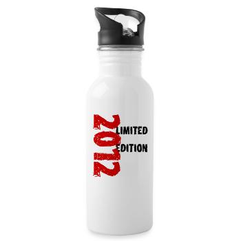 2012 Édition Limitée Anniversaire Cadeau Femme Mari - Gourde avec paille intégrée - blanc - Droite