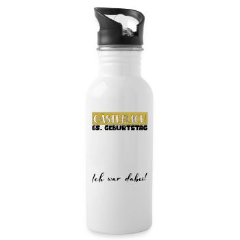 65 Birthday Gift Women's Decoration Men's Guestbook - Water bottle with straw - white - Right