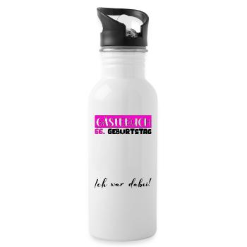 66 Birthday Gift Women's Decoration Women's Guestbook - Water bottle with straw - white - Right
