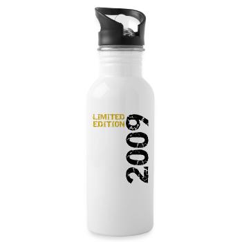 2009 Édition Limitée Anniversaire Cadeau Femme Mari - Gourde avec paille intégrée - blanc - Droite