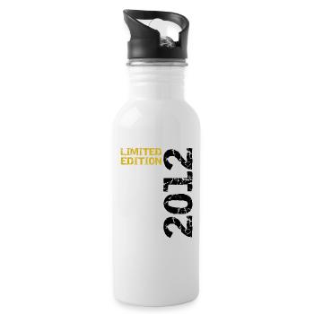 2012 Édition Limitée Anniversaire Cadeau Femme Mari - Gourde avec paille intégrée - blanc - Droite