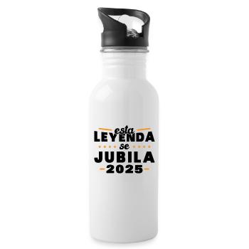 Humor 2025 Retirement Gift, 2025 Retiree - Water bottle with straw - white - Right