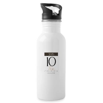 10 ans d’anniversaire d’être génial 2015 Cadeau - Gourde avec paille intégrée - blanc - Droite