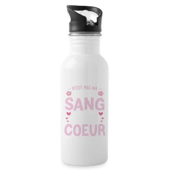 Meilleure Amie Sœur Par Cœur Idée Cadeau Pour - Gourde avec paille intégrée - blanc - Droite
