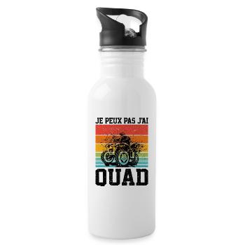 Je Peux Pas J'ai Quad - Gourde avec paille intégrée - blanc - Droite