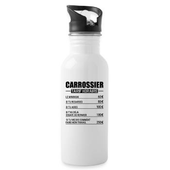 Le Tarif Horaire D'un Carrossier - Gourde avec paille intégrée - blanc - Droite