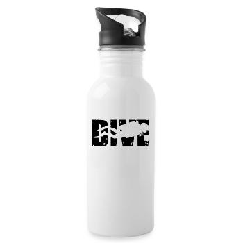 Diving Sport Sea Birthday Gift Idea Fish - Water bottle with straw - white - Right