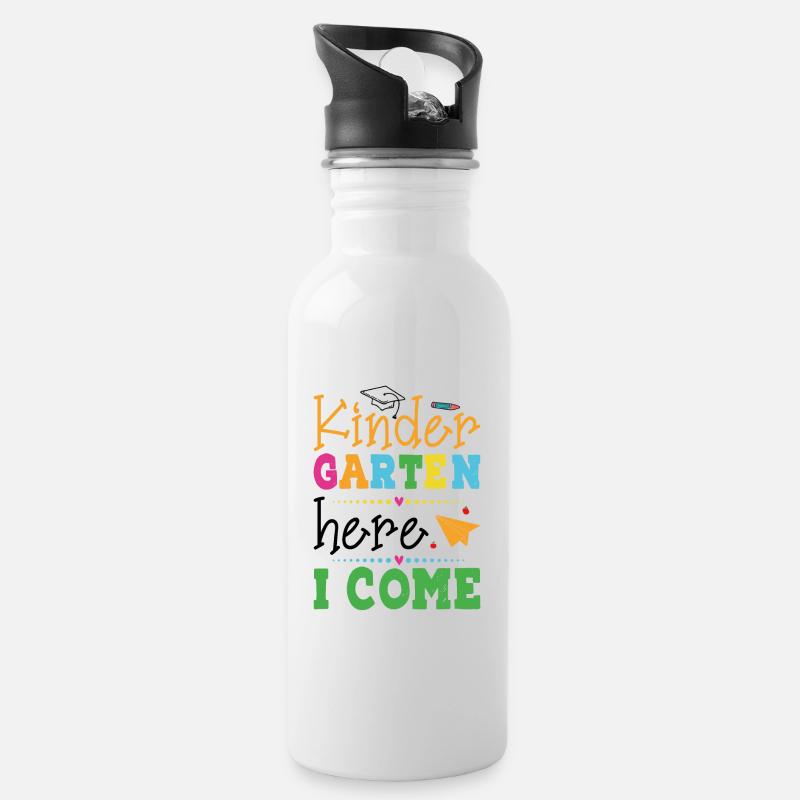 Der Kindergarten Me Voilà - Trinkflasche mit integriertem Trinkhalm - Weiß