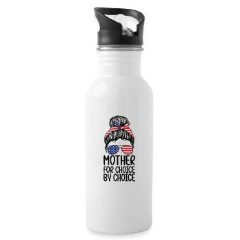 Mother for choice through choice - Water bottle with straw - white - Right