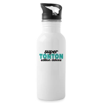 Super Tonton Édition Deluxe - Gourde avec paille intégrée - blanc - Droite
