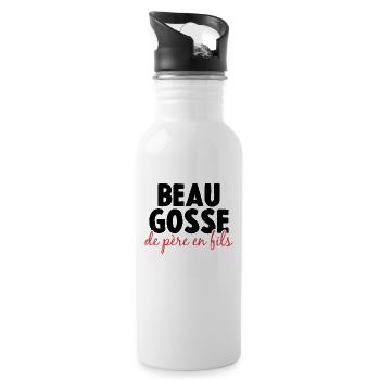 Beau Gosse De Père En Fils - Gourde avec paille intégrée - blanc - Droite