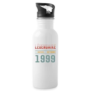 Légendaire Depuis Octobre 1999 Anniversaire - Gourde avec paille intégrée - blanc - Droite