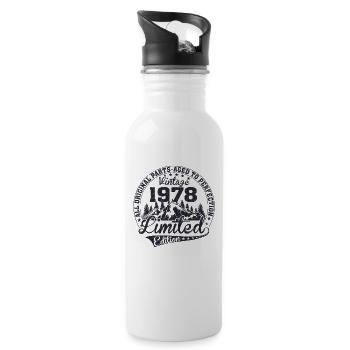 Millésime 1978 Toutes les pièces originales cadeau rétro - Gourde avec paille intégrée - blanc - Droite