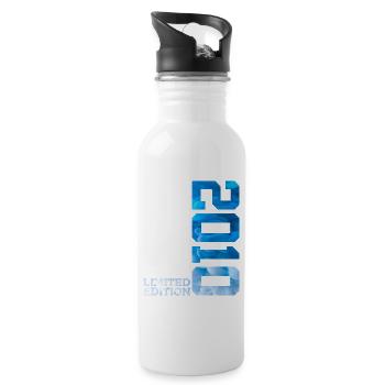 16. GEBURTSTAG LIMITED EDITION 2010 - Trinkflasche mit integriertem Trinkhalm - Weiß - Rechts
