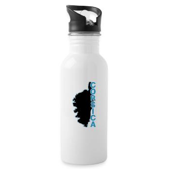 Corsica Blason - Gourde avec paille intégrée - blanc - Droite