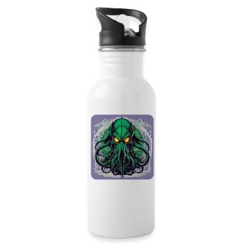 Monstres de Cthulhu dans l’univers - Gourde avec paille intégrée - blanc - Droite