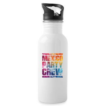 Mexico Party Crew Colorful - Water bottle with straw - white - Right