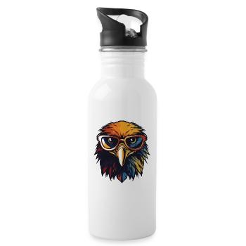 Fête Eagle Cool Head - Gourde avec paille intégrée - blanc - Droite