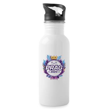 Prag 2024 - Trinkflasche mit integriertem Trinkhalm - Weiß - Rechts