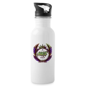 Crete 2024 Colorful - Water bottle with straw - white - Right
