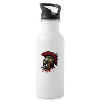 Spartan Skeleton Helmet Spartan - Water bottle with straw - white - Right