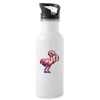 Strauss Beer Pixel - Water bottle with straw - white - Right