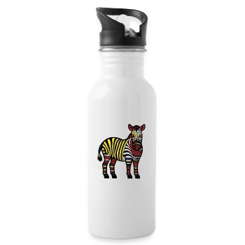 Zèbre Halloween Animal - Gourde avec paille intégrée - blanc - Droite