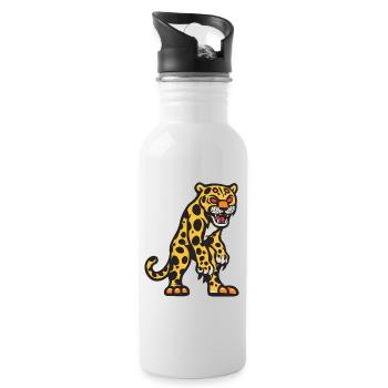 Leopard Halloween Animal - Water bottle with straw - white - Right