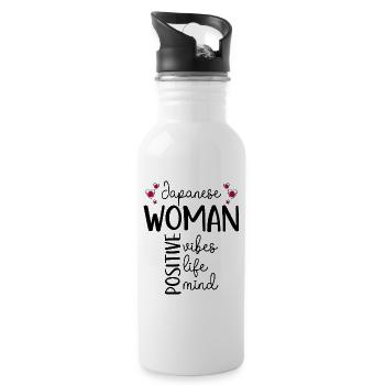 Fille Positive Femme Japonaise - Gourde avec paille intégrée - blanc - Droite