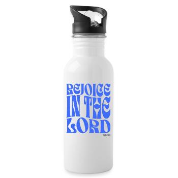Christianity Christian Bible Verse - Water bottle with straw - white - Right