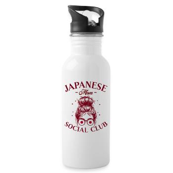 Mama Social Club Japanische Mama - Trinkflasche mit integriertem Trinkhalm - Weiß - Rechts