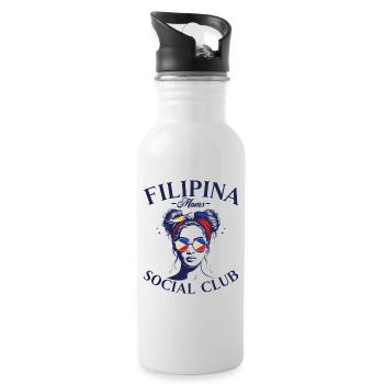 Drapeau Philippines Club Femme Maman Philippines - Gourde avec paille intégrée - blanc - Droite