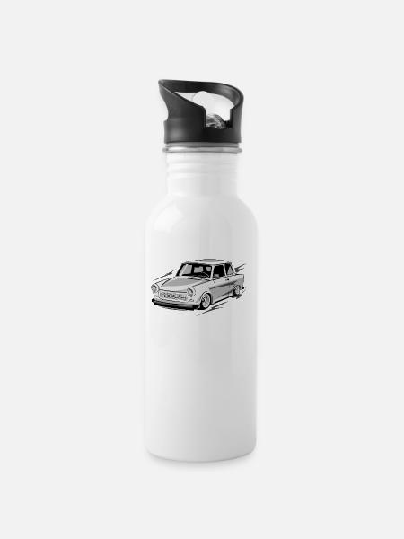 VEB  - Trinkflasche mit integriertem Trinkhalm - Weiß