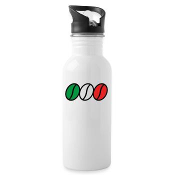 BARISTA. CAFFÈ ITALIANO - Trinkflasche mit integriertem Trinkhalm - Weiß - Rechts