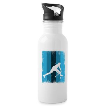 Floorball - Trinkflasche mit integriertem Trinkhalm - Weiß - Rechts