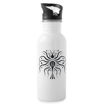 Santeria Devotion to Art for Followers and Friends - Water bottle with straw - white - Right
