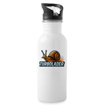 schnecke turbolader - Trinkflasche mit integriertem Trinkhalm - Weiß - Rechts