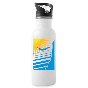 Klippenspringer - Trinkflasche mit integriertem Trinkhalm - Weiß - Rechts