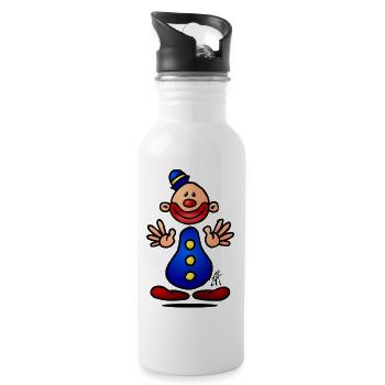 Clown - Trinkflasche mit integriertem Trinkhalm - Weiß - Rechts