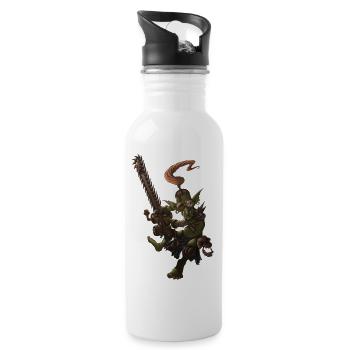 chainsaw kobold - Trinkflasche mit integriertem Trinkhalm - Weiß - Rechts