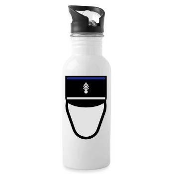 Gendarme Képi G.A. (Gendarme Auxiliaire) - Gourde avec paille intégrée - blanc - Droite